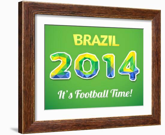 Brazilian 2014 World Cup-Kannaa-Framed Art Print