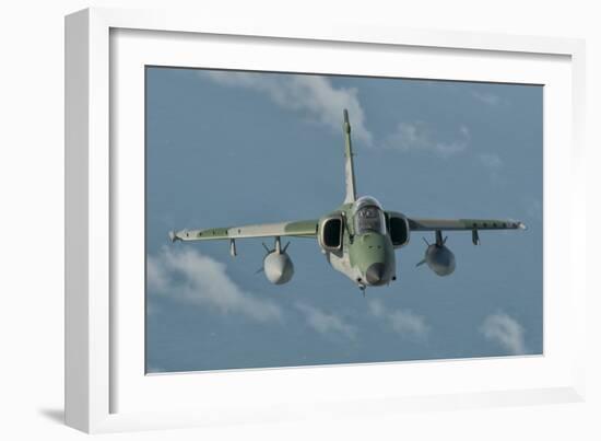 Brazilian Air Force Amx in Flight over Brazil-Stocktrek Images-Framed Photographic Print