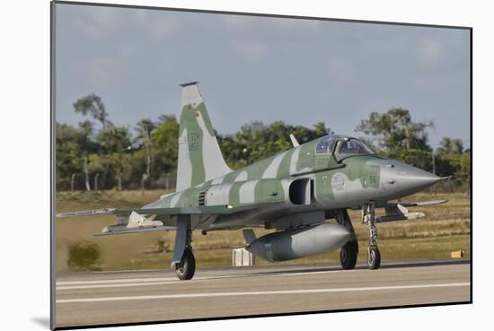 Brazilian Air Force F-5 at Natal Air Force Base, Brazil-Stocktrek Images-Mounted Photographic Print