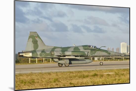 Brazilian Air Force F-5 at Natal Air Force Base, Brazil-Stocktrek Images-Mounted Photographic Print