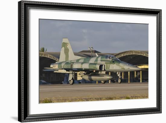 Brazilian Air Force F-5 at Natal Air Force Base, Brazil-Stocktrek Images-Framed Photographic Print