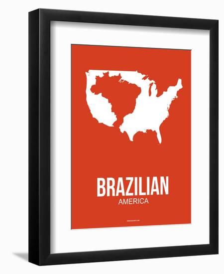 Brazilian America Poster 1-NaxArt-Framed Art Print