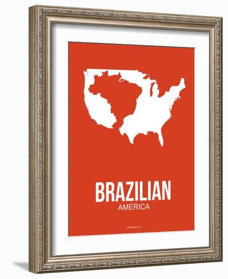 Brazilian America Poster 1-NaxArt-Framed Art Print