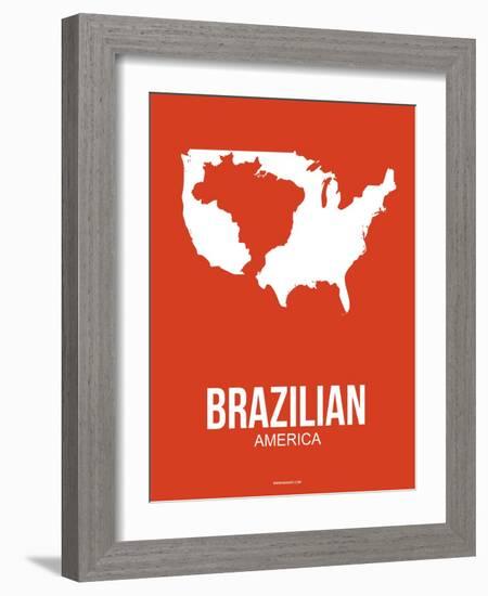 Brazilian America Poster 1-NaxArt-Framed Art Print