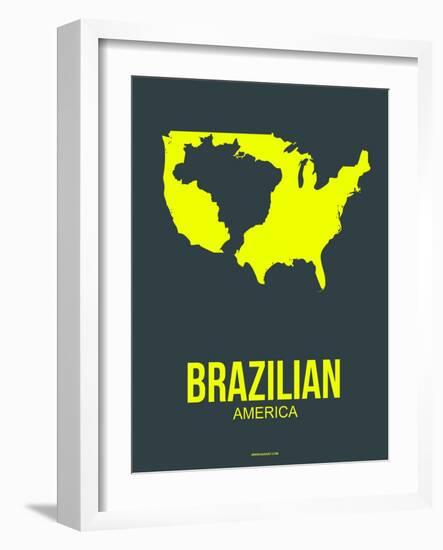 Brazilian America Poster 2-NaxArt-Framed Art Print