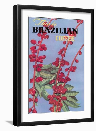 Brazilian Coffee, Beans-null-Framed Art Print