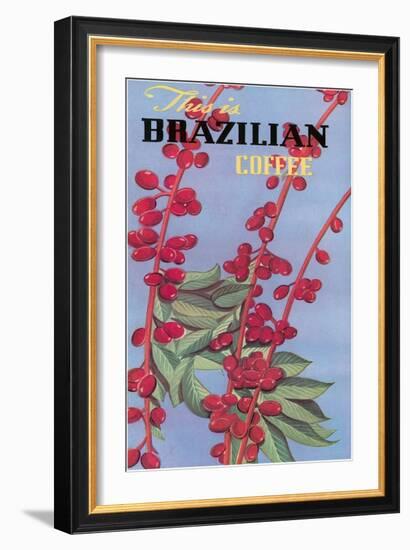 Brazilian Coffee, Beans-null-Framed Art Print