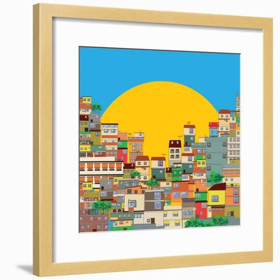 Brazilian Favela-Richard Laschon-Framed Photographic Print