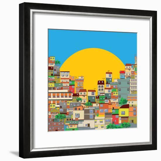 Brazilian Favela-Richard Laschon-Framed Photographic Print