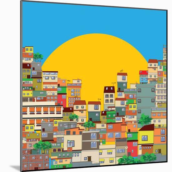 Brazilian Favela-Richard Laschon-Mounted Photographic Print