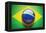 Brazilian Flag Soccer Ball-eabff-Framed Premier Image Canvas