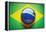 Brazilian Flag Soccer Ball-eabff-Framed Premier Image Canvas