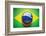 Brazilian Flag Soccer Ball-eabff-Framed Photographic Print