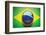 Brazilian Flag Soccer Ball-eabff-Framed Photographic Print