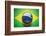 Brazilian Flag Soccer Ball-eabff-Framed Photographic Print