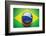 Brazilian Flag Soccer Ball-eabff-Framed Photographic Print