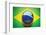 Brazilian Flag Soccer Ball-eabff-Framed Photographic Print