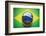 Brazilian Flag Soccer Ball-eabff-Framed Photographic Print