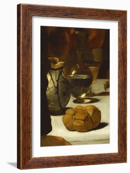 Bread and Wine, Detail from Supper at Emmaus-Caravaggio-Framed Giclee Print