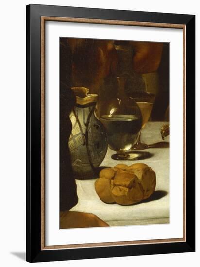 Bread and Wine, Detail from Supper at Emmaus-Caravaggio-Framed Giclee Print