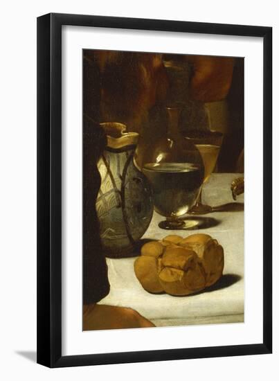 Bread and Wine, Detail from Supper at Emmaus-Caravaggio-Framed Giclee Print