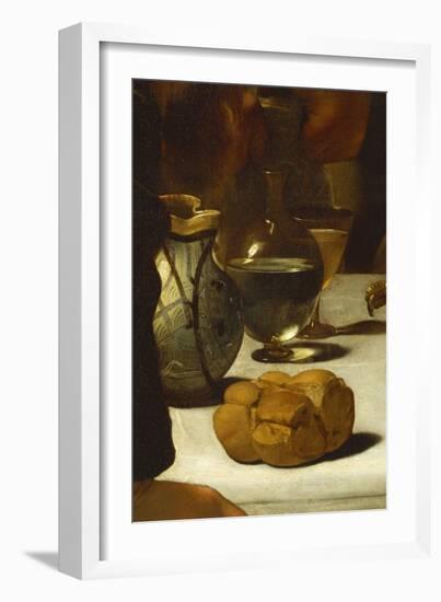 Bread and Wine, Detail from Supper at Emmaus-Caravaggio-Framed Giclee Print