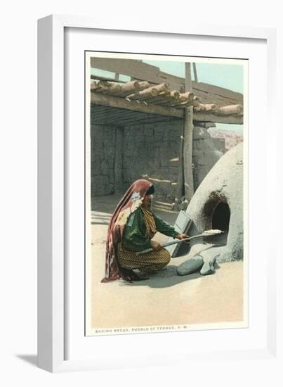 Bread Making, Tesuque Pueblo-null-Framed Art Print