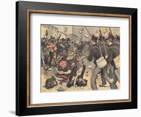 Bread Riots, Milano-null-Framed Premium Giclee Print