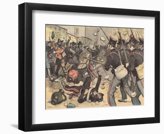 Bread Riots, Milano-null-Framed Premium Giclee Print