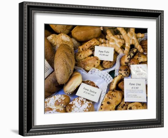 Bread Shop Window, Bergamo, Lombardy, Italy-Peter Adams-Framed Photographic Print