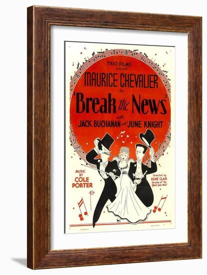 Break The News, Maurice Chevalier, June Knight, Jack Buchanan, 1938-null-Framed Art Print