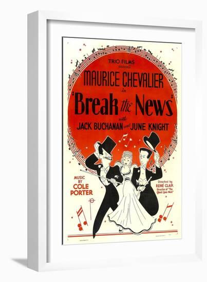 Break The News, Maurice Chevalier, June Knight, Jack Buchanan, 1938-null-Framed Art Print