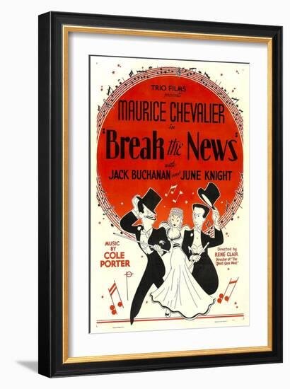 Break The News, Maurice Chevalier, June Knight, Jack Buchanan, 1938-null-Framed Art Print