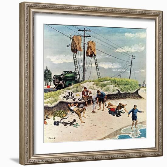 "Break Time", August 10, 1957-Ben Kimberly Prins-Framed Giclee Print