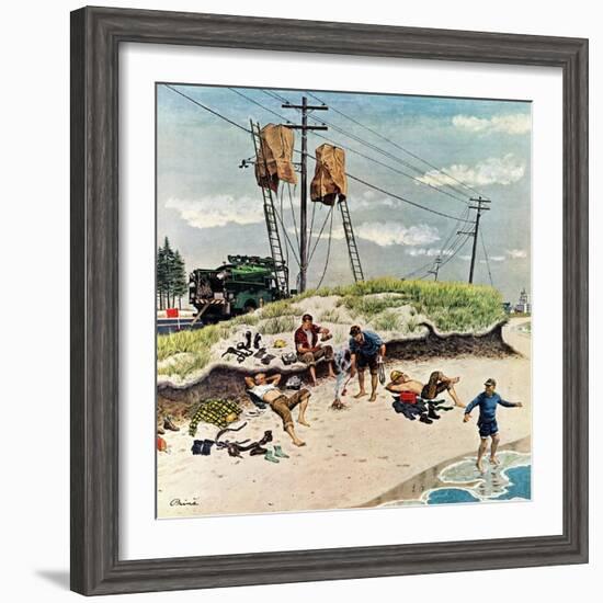 "Break Time", August 10, 1957-Ben Kimberly Prins-Framed Giclee Print