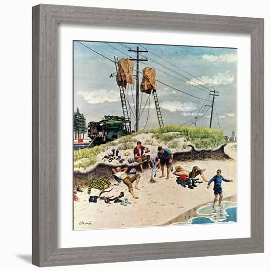 "Break Time", August 10, 1957-Ben Kimberly Prins-Framed Giclee Print