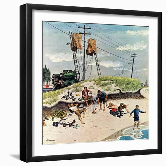 "Break Time", August 10, 1957-Ben Kimberly Prins-Framed Giclee Print