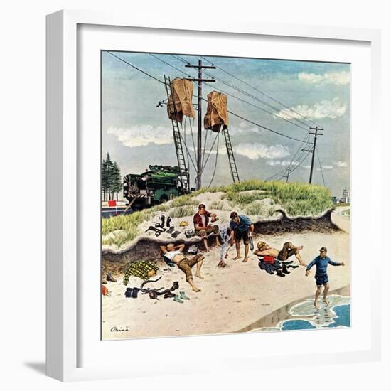 "Break Time", August 10, 1957-Ben Kimberly Prins-Framed Giclee Print