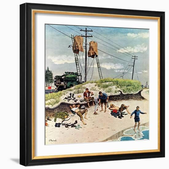 "Break Time", August 10, 1957-Ben Kimberly Prins-Framed Giclee Print