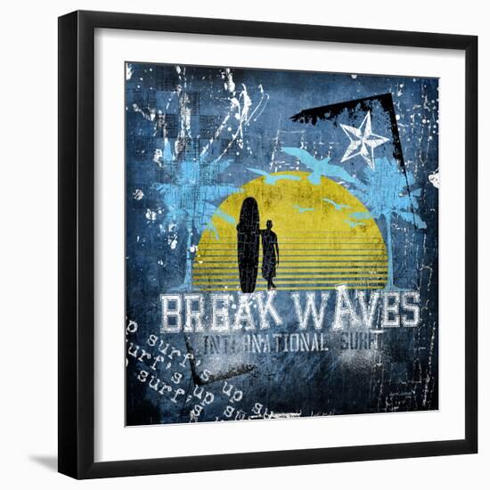 Break Waves-Joan Coleman-Framed Art Print