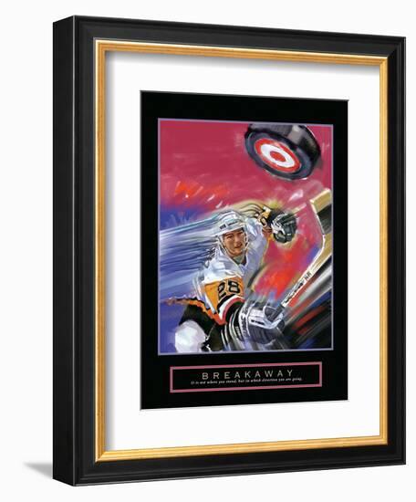 Breakaway - Slap Shot-Bill Hall-Framed Art Print