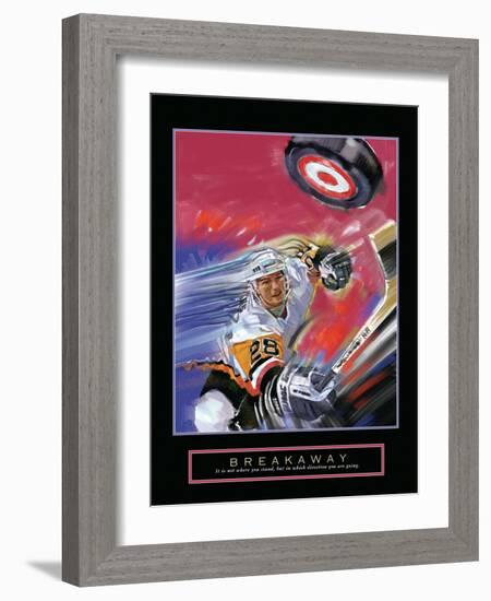 Breakaway - Slap Shot-Bill Hall-Framed Art Print