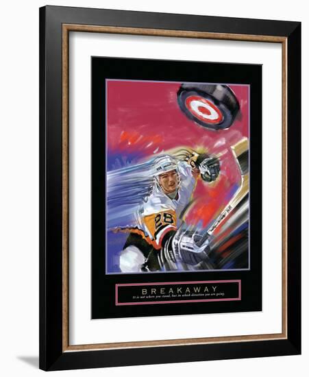 Breakaway - Slap Shot-Bill Hall-Framed Art Print