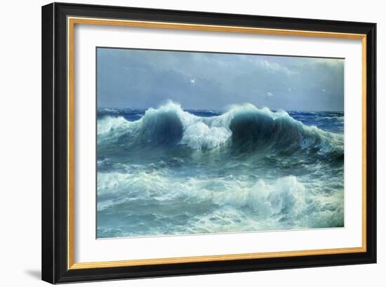 Breakers, 1895-David James-Framed Giclee Print