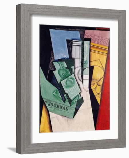 Breakfast, 1910-15 (Oil on Canvas)-Juan Gris-Framed Giclee Print