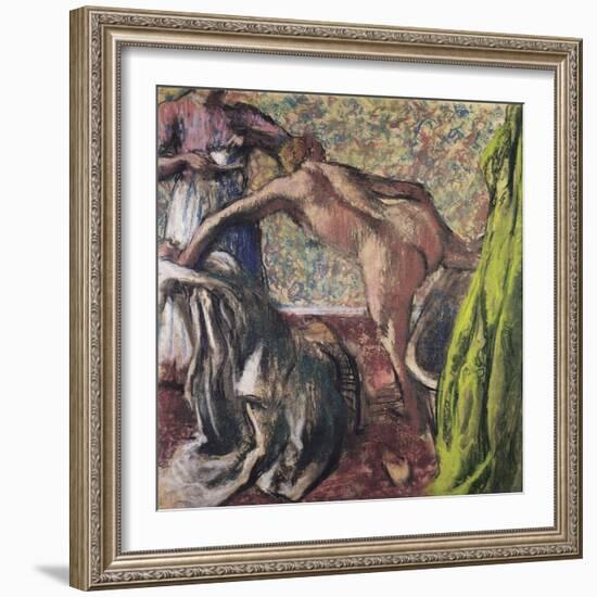 Breakfast after the Bath (Le Petit Déjeuner Après Le Bai), Ca 1896-Edgar Degas-Framed Giclee Print