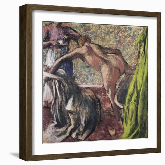 Breakfast after the Bath (Le Petit Déjeuner Après Le Bai), Ca 1896-Edgar Degas-Framed Giclee Print