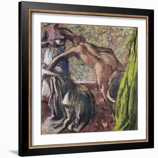 Breakfast after the Bath (Le Petit Déjeuner Après Le Bai), Ca 1896-Edgar Degas-Framed Giclee Print