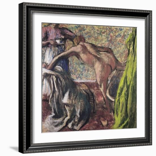 Breakfast after the Bath (Le Petit Déjeuner Après Le Bai), Ca 1896-Edgar Degas-Framed Giclee Print