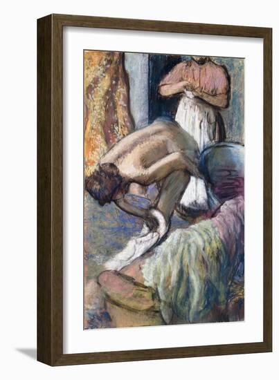 Breakfast after the Bath-Edgar Degas-Framed Giclee Print